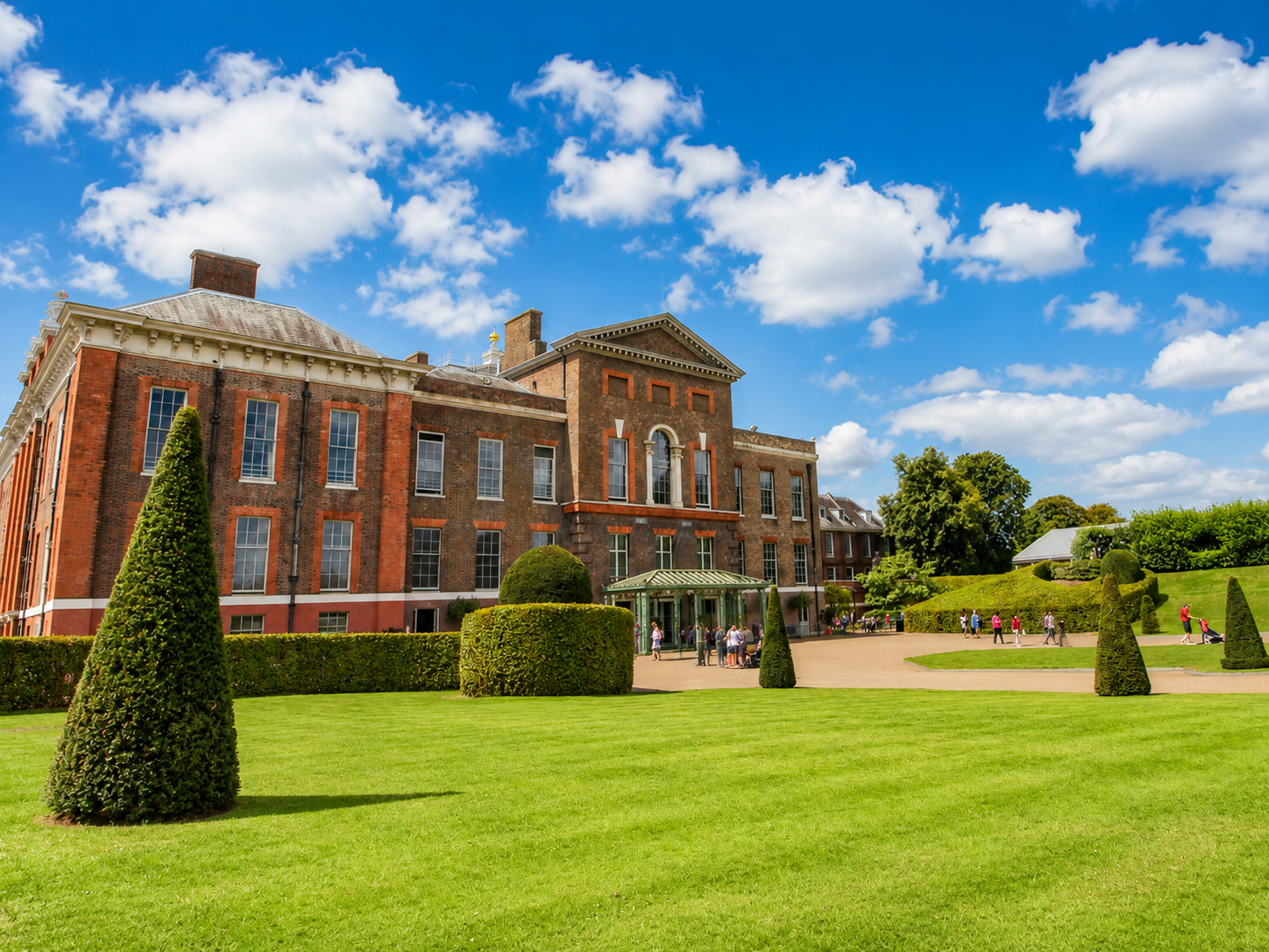 Kensington Palace and gardens in Kensington, London